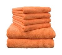 Dyckhoff Brillant 0410996715 Towel Set 2 Bath Towels 70 x 140 cm and 4 Hand Towels 50 x 100 cm Peach