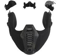 DYCZMALQ Lightweight Double Layer Tactical Full Face Mask with Hearing Protection, Removable Paintball CS Airsoft Training Protection Accessories (BCP)