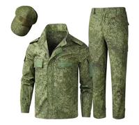 DYCZMALQ Tactical camo Jacket set, Outdoor Mountaineering Training Uniform，Russian EMR CAMO Suit Accessory Green Costume (OD B,175)