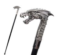 DYCZMALQ Wolf Head Gothic Decorative Walking Stick, Seniors Balance For Mobility Stability Knee Support Elderly Assistance Products (BK)