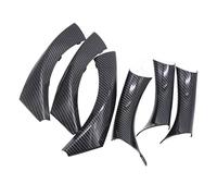 DYDGUTUFB for 3 Series E90 E91 E92 316 318 320 325 328i 2004 2005-2012 6pcs Car Interior Door Handle Pull Cover Decor (LHD Carbon Texture)