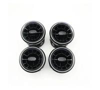 DYDGUTUFB For VW For CADDY 2004-2010 Car Air Conditioning Vents Central Fron Dashboard A/C Vent Outlet Turbo Modified Trim Interior Accessories(4pcs silver black)