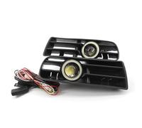 DYDGUTUFB For VW For Golf MK4 1998-2004 Car White Fog Light Front Bumper Grilles Replacement Angel Eyes Lamp LED Running