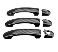 DYDGUTUFB Outer Door Handle Carbon Fiber/Gloss Black Outside Exterior Door Handle Cover Set for VW ForTransporter T5 T6 for Caddy 2003-2015 Car Accessories(Carbon Fiber)