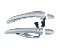 DYDGUTUFB Outer Door Handle Smooth Silver Outside Door Handle Smart Entry Front Rear Left Right for R&enault for Koleos 09-18 for Espace IV 80611-JZ00 80647-JY01A(Front Pair)