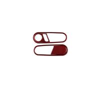 DYDGUTUFB Soft Carbon Fiber Door Handle Interior Trim Sticker for VW for Beetle 2012 2013 2014 2015 2016 2017 2018 2019 LHD RHD Interior Door Handle(RHD Red)
