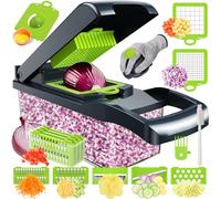 DYDHRER 1 Vegetable Cutter, Multifunction Vegetable Slicer, Chopper, Dicer Cutter with 7 Interchangeable Blades, Slicer Dicer for Slicing Fruit and Vegetables, Carrot, Cucumbers, 16 in
