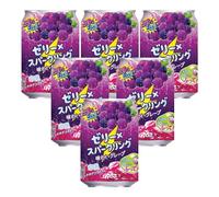 Dydo Japan Purusshu Jelly X Sparkling Drink Grape Flavour Flavoured Soda Drink 280g (6 Can)