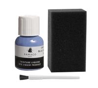 Dye Design Paint for Leather and Faux Leather Shoes, Trainers, with Sponge and Brush, Famaco Dye Liquid, (Orchidee Blue)