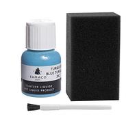 Dye Design Paint for Leather and Faux Leather Shoes, Trainers, with Sponge and Brush, Famaco Dye Liquid, (Turquoise)