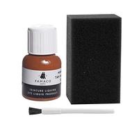 Dye Design Paint for Leather and Faux Leather Shoes, Trainers, with Sponge and Brush, Famaco Dye Liquid, (Tan Mango)