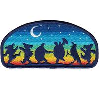 Dye the Sky Grateful Dead Moondance Patch with Dancing Bears, Terrapins & a Crow - Iron On or Sew On, Multicolor, 4.5" X 2.25"