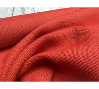 Dyed Hessian Jute Fabric Sacking Material - 10oz Fine Natural Burlap Wedding Table Runner Curtains - 150cm to 160cm Wide - Sold by The Metre - Coral