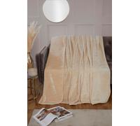 Dyed Mink Faux Fur Polyester Super Soft Cosy Plain Throw Rapport Home Cream 150cm × 200cm
