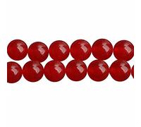 Dyed Red Chalcedony Semi-Precious Stones Round 4mm Beads for Jewellery DIY Making 15 Inch APX 92 Pcs