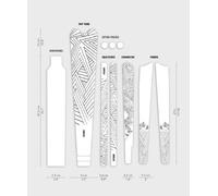 Dyedbro Gravel Bike Frame Protection Kit - Stay Free Black