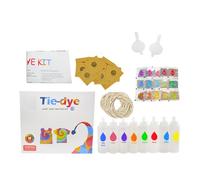 Dyeing Kit - Multi Coloured Textile Art, Consumables Package, Easy to Mix Bottles Application, Complete Creative Craft Package with Accessory