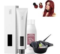 Dyemiss Hair Coloring Shampoo,Natural Plant Hair Dye Shampoo,Natural Hair Dye Shampoo,No Bleaching Hair Nourishing Coloring Hair Dye,DIY Fashion Hair Dye for Men Women (Red)