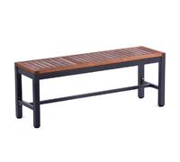 dyersville wooden outdoor bench in black and brown