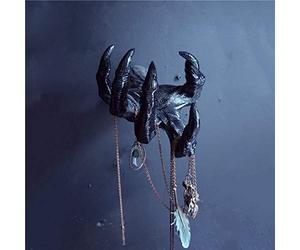 DYFCNP U/D Halloween Witch Hand Key Holder Wall Mounted Hooks- Spooky Gothic Home Decor for Kitchens Bedrooms - Multifunctional Hooks Decorations Hanging Keys Jewelry, 7.1 X 3.9 in