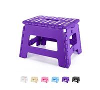 Dyforce Folding Step Stool 9", Kids Step Stool, Heavy Duty Step Stools for Adults, Compact Foot Stools, Light-Weight Toddler Step Stools for Kitchen, Bathroom, Holds Up to 300 lbs (Purple)