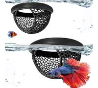 DYHNQE 2 Pcs Floating Aquarium Hide, Betta Fish Rest Accessories Fish Tanks Caves Ornament Decorations Accessory for Fishes and Shrimp Fishes Encourages Breeding