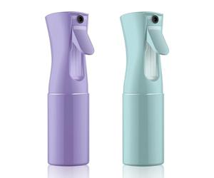 DYHNQE 2Pcs Hair Spray Bottles, 300ml Continuous Water Mister Empty Spray Bottle Fine Mist Empty Water Sprayer for Hair Salon Gardening Skin Care Blue Purple