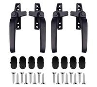 DYHNQE 4PCS UPVC Window Handle, Cockspur Window Handles with Fixing Screws Double Glazed Window Handle Replacement for Home Office Room Inside Outside