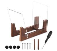 DYHNQE Vinyl Record Storage Holder, Solid Wood Album Storage Display Stand Album Organizer Record Holder Up to Hold 50 Single or Double LPs and 7" Records