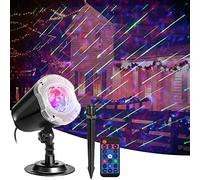 DYHOZZ LED Projector Lights Meteor Shower Lawn Lamp for Christmas Halloween, with Remote Control Outdoor Indoor Landscape Decorative Projector Lamp, for Home Xmas Garden New Year