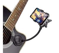 DYHQQ Phone Holder for Guitar, Removable Suction Cup Phone Holder for Acoustic Electric Classical Guitar for Street Singing lyrics Song Car Phone Holder Musicians Guitar Stand