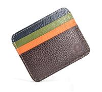 DYHWAC Coin Purse Card Bag Card Cover Bus Card Cover Leather Purse Driving Certificate Bag(Argento)