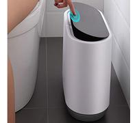 DYHWAC Multifunction 10L Plastic Narrow Type Trash Can Toilet Waste Bin Dustbin Trash bin Basket Garbage Bucket Brush Bathroom Cleaning(D)