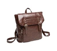 DYHWAC Retro European Women's Backpack Bag Leather British