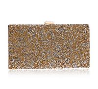 DYHWAC Woman Evening Bag Women Diamond Rhinestone Clutch Crystal Chain Shoulder Small Purse Wedding Purse Party Evening Bags(D)