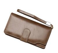 DYHWAC Women Genuine Leather Wallet Blocking Credit Card Holder(Argento)