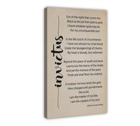 DYHXA Invictus Poem by William Ernest Henley Vintage Canvas Modern Poster Wall Art Decor Prints Paintings Living Room Bedroom Decor 12x18inch(30x45cm)