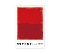 DYHXA Mark Rothko Red Exhibition, Abstract Painting - Modern Canvas Wall Art Posters And Prints Room Aesthetic Bedroom Office Decor 24x36inch(60x90cm)