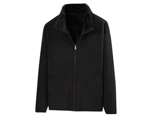 Dyhxuan Fleece Jacket Men's Winter Thick Reversible Jacket Warm Comfortable Polar Fleece Jacket Large Sizes Winter Jacket with Zip Plain Teddy Jacket Leisure Jacket Outdoor Jacket Plush Jacket Coat,