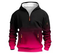 Dyhxuan Men's Sweatshirt with Hood Colour Gradient Hoodie Zip Up Pocket Hoodie Casual Long Sleeve Pullover Large Sizes Work Sweatshirts Men Long Sleeve Shirt Autumn Winter Sports Shirt Tops, P-ink