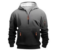 Dyhxuan Men's Sweatshirt with Hood Colour Gradient Hoodie Zip Up Pocket Hoodie Casual Long Sleeve Pullover Large Sizes Work Sweatshirts Men Long Sleeve Shirt Autumn Winter Sports Shirt Tops, darkgray