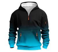 Dyhxuan Men's Sweatshirt with Hood Colour Gradient Hoodie Zip Up Pocket Hoodie Casual Long Sleeve Pullover Large Sizes Work Sweatshirts Men Long Sleeve Shirt Autumn Winter Sports Shirt Tops, lightblue