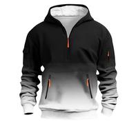 Dyhxuan Men's Sweatshirt with Hood Colour Gradient Hoodie Zip Up Pocket Hoodie Casual Long Sleeve Pullover Large Sizes Work Sweatshirts Men Long Sleeve Shirt Autumn Winter Sports Shirt Tops, White, XS