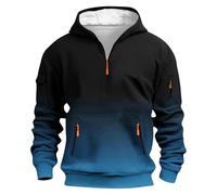 Dyhxuan Men's Sweatshirt with Hood Colour Gradient Hoodie Zip Up Pocket Hoodie Casual Long Sleeve Pullover Large Sizes Work Sweatshirts Men Long Sleeve Shirt Autumn Winter Sports Shirt Tops, navy, 4XL