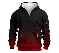 Dyhxuan Men's Sweatshirt with Hood Colour Gradient Hoodie Zip Up Pocket Hoodie Casual Long Sleeve Pullover Large Sizes Work Sweatshirts Men Long Sleeve Shirt Autumn Winter Sports Shirt Tops, Wine Red