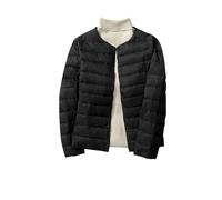 Dyhxuan Warm Puffer Jacket Women's Lightweight Quilted Jacket Plain Cotton Winter Down Jacket Long Sleeve Crew Neck Transition Jacket Teenager Girls Winter Coat Outdoor Jacket with Pocket M-4XL,