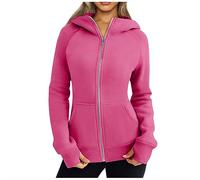 Dyhxuan Winter Coat Women's Imitation Cashmere Cardigan Elegant Lapel Cardigan Winter Warm Pullover Jacket Open Front Coat Loose Winter Jacket Plain Knitted Jumper, pink, M
