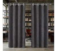 DYINDUN Blackout Curtains 150 x 150 cm Darkening Soft Thermal Insulated Energy Saving Eyelet Curtains Thermal Insulated Modern Design, Washable for Living Room, Kitchen, Bedroom, Grey