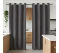 DYINDUN Blackout Curtains 150 x 150 cm Darkening Soft Thermal Insulated Energy Saving Thermal Insulated Blackout Curtains Modern Design, Washable for Living Room, Kitchen, Bedroom, Grey