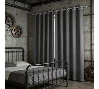 DYINDUN Thermal Blackout Curtains 150 x 150 cm Thermal Insulated Windproof Soundsproof Privacy Full Blackout Curtains Modern Design, Washable for Bedroom Living Room Balcony, Grey